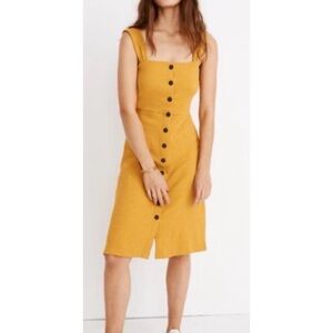 Madewell Texture and Thread Button Front Tank Dress
